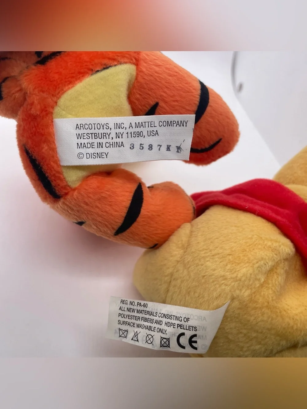 Vintage Disney Winnie The Pooh And Tigger Stuffed Animal Arcotoys Small Plush